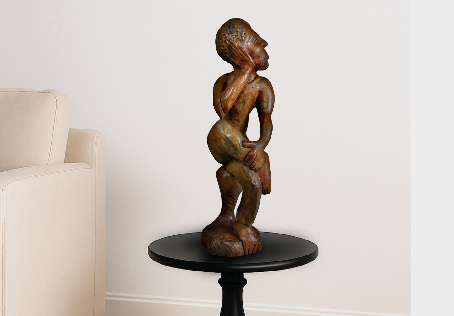 Hand Carved Wood-African Statue-Wood Figurine-African Tribal Art-African Figurine-Unique Gift Ideas-Wooden Statue-Vintage Home Decor