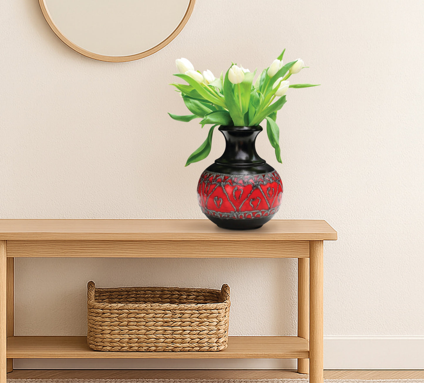 Fat Lava- Mid Century Vase | Vintage Home Decor -Decorative Vase | Entryway Decor-Floral Vase | Unique Gift Ideas