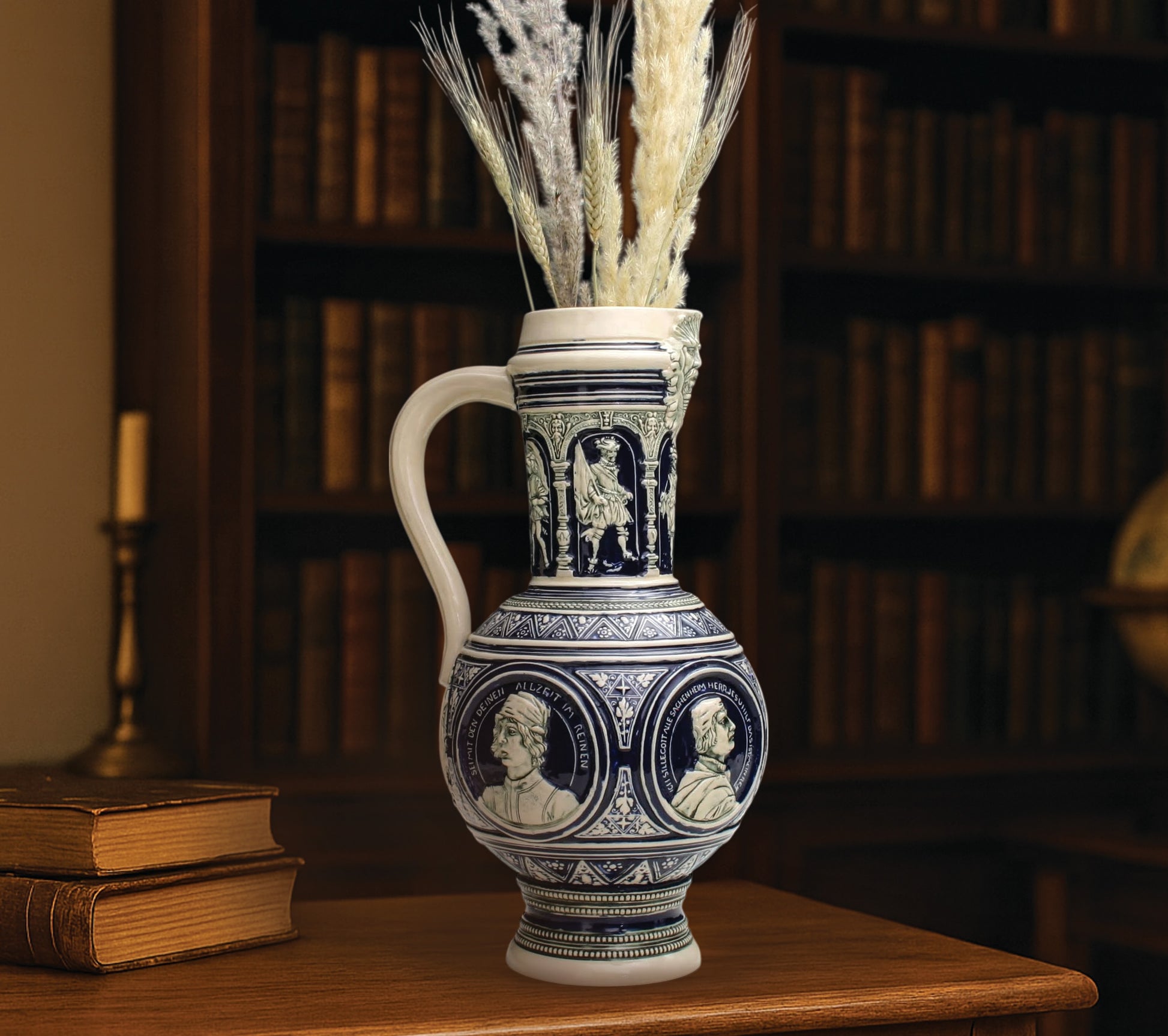 German Beer Stein-Unique Gift Ideas | Unique Vase-Vintage Home Decor | Decorative Vase-Entryway Decor | Floral Vase