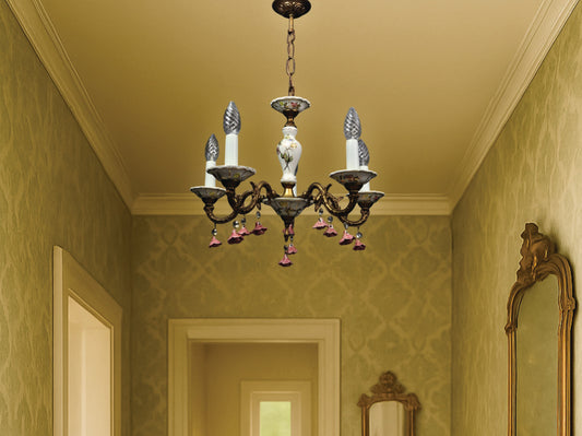 Vintage Chandelier / Hanging Light |Unique Entryway Lighting-Vintage Home Decor