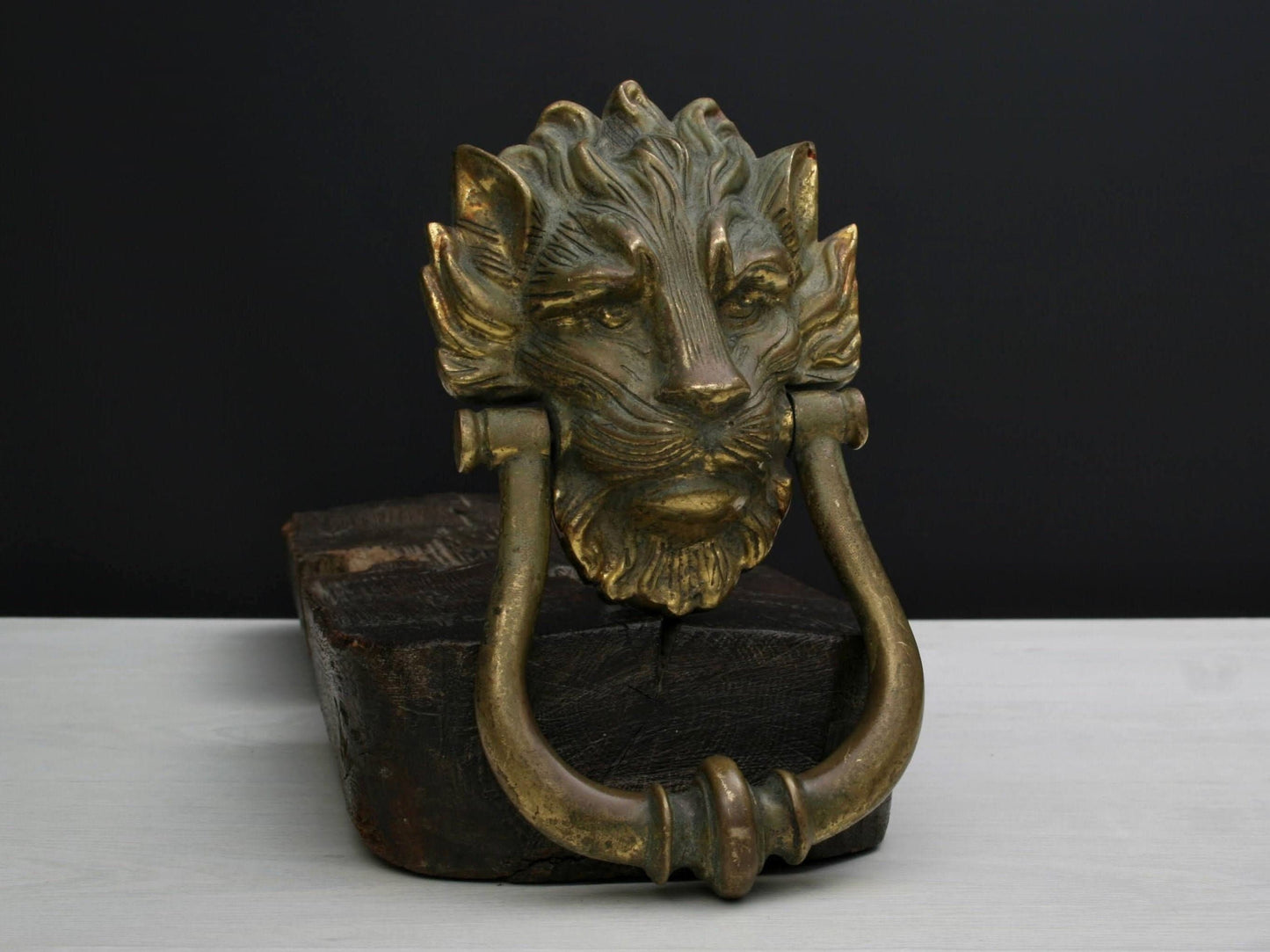 Stunning Brass Lion Door knocker-Unique Find | Antique Door Knocker