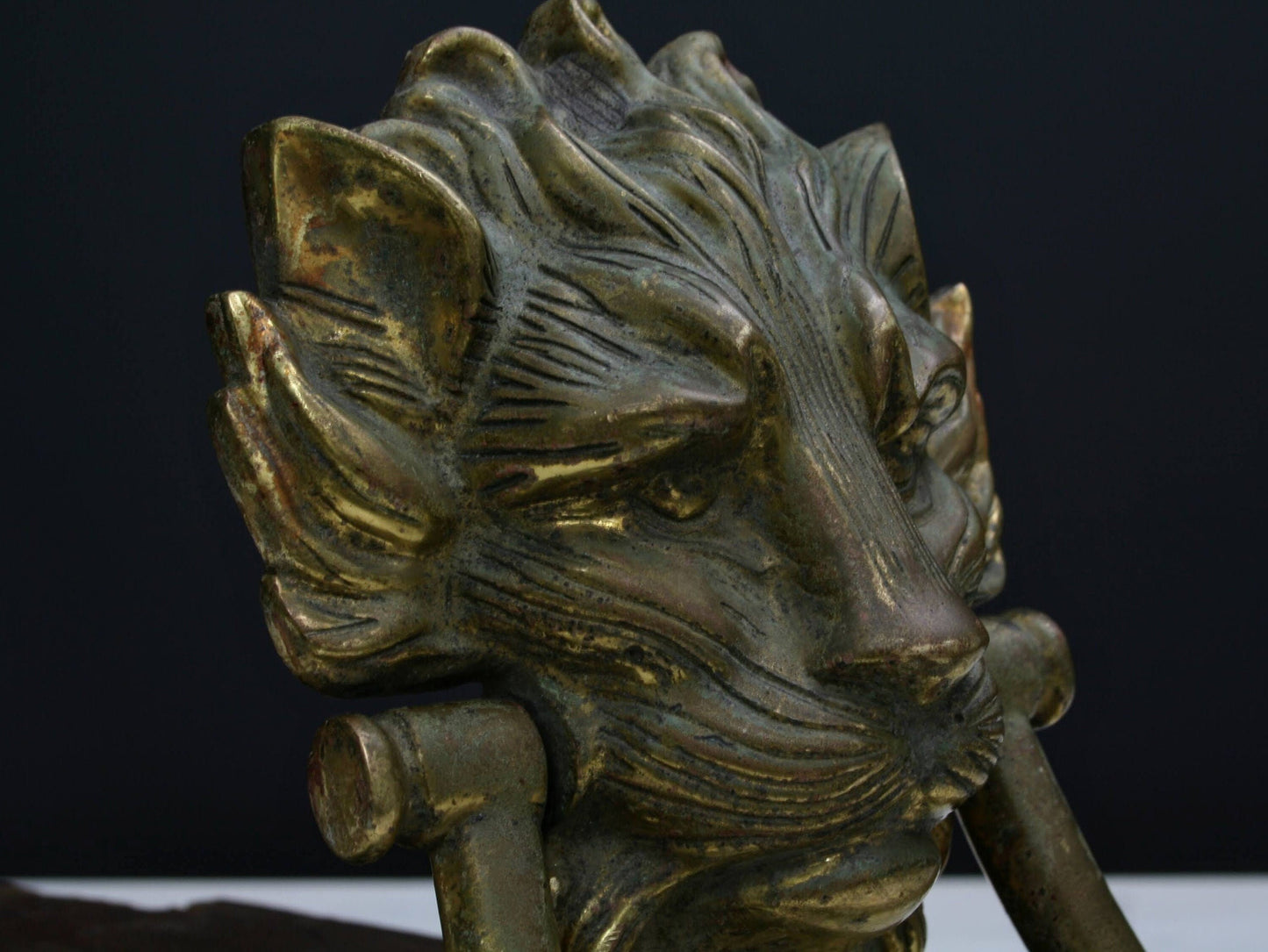 Stunning Brass Lion Door knocker-Unique Find | Antique Door Knocker