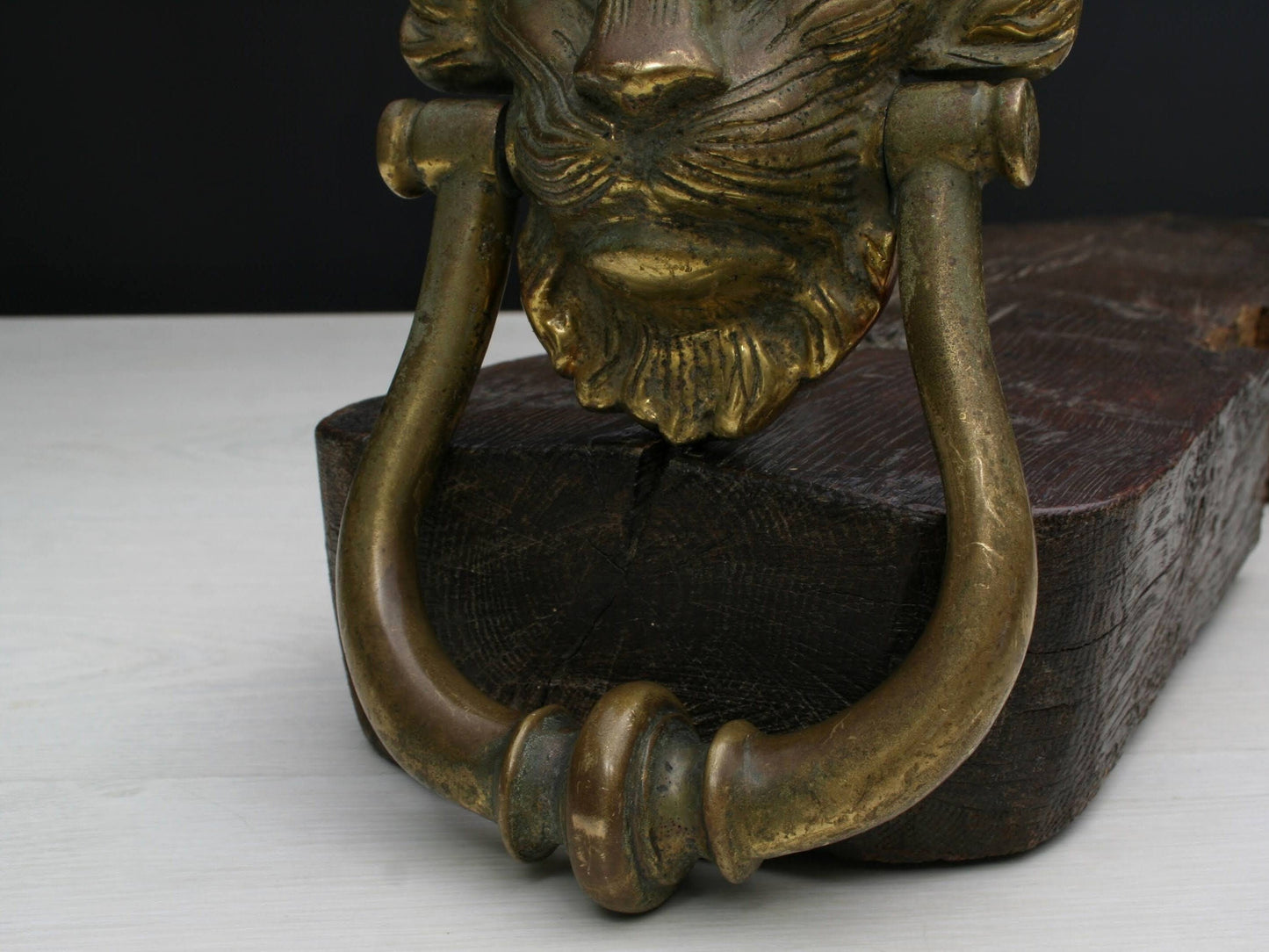Stunning Brass Lion Door knocker-Unique Find | Antique Door Knocker