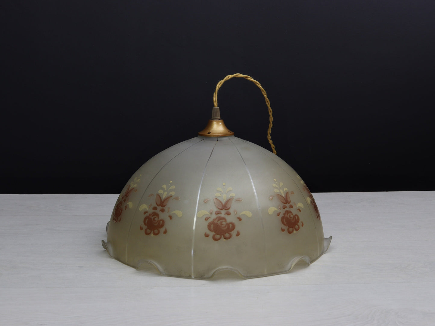 Vintage Glass Pendant Light | Vintage Lighting Fixture | Vintage Home Decor