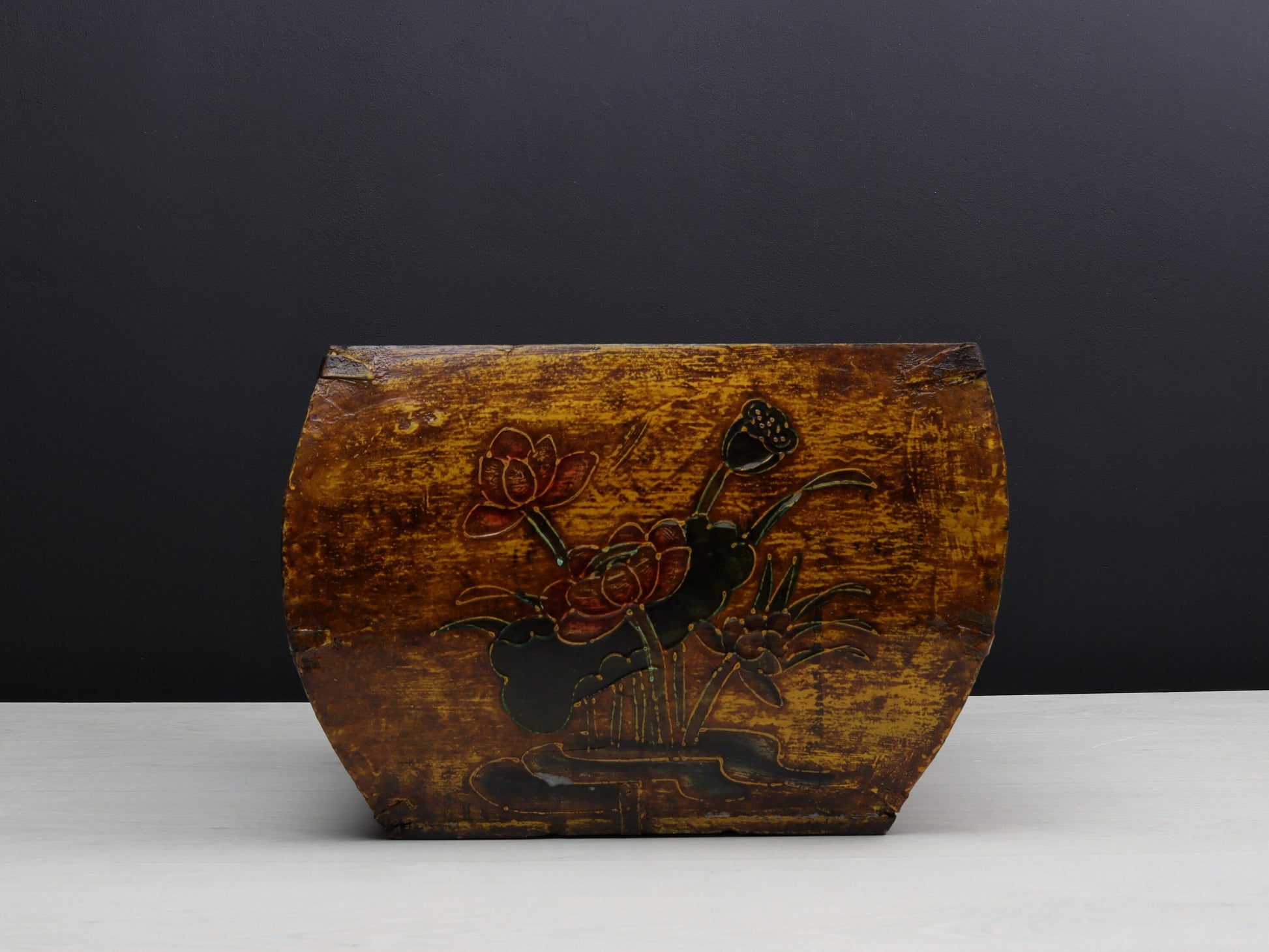 Chinese Antique Rice Bucket | Blanket Basket or Towel Basket | Vintage Home Decor