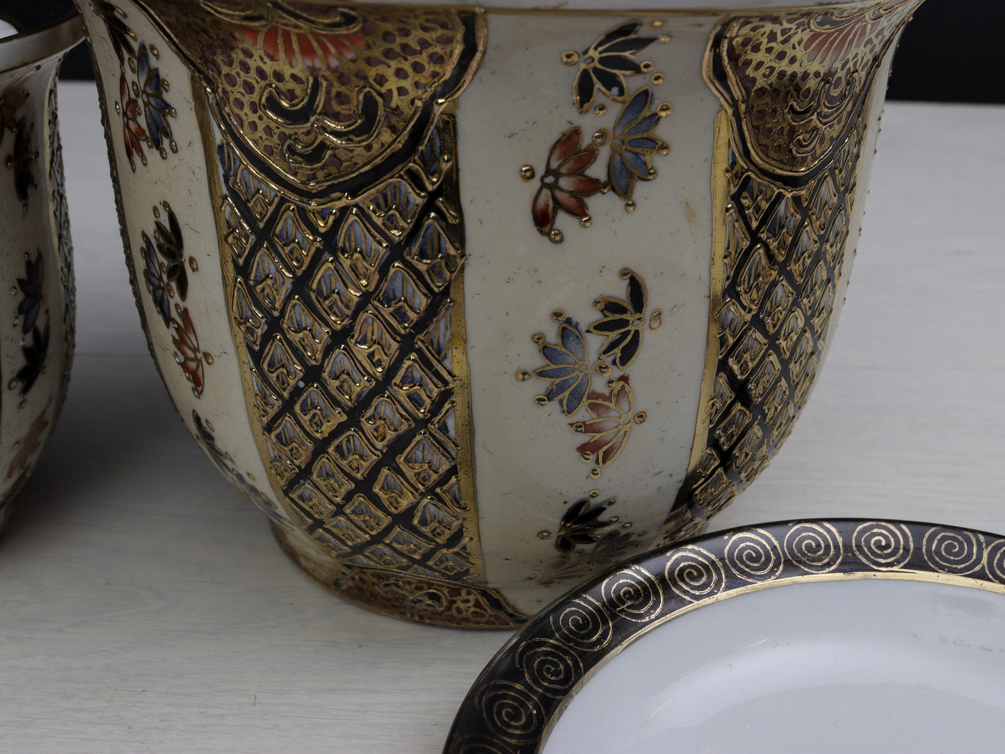 Hand Painted-Vintage Chinese Plant Holders | Decorative Planters-Vintage Home Decor