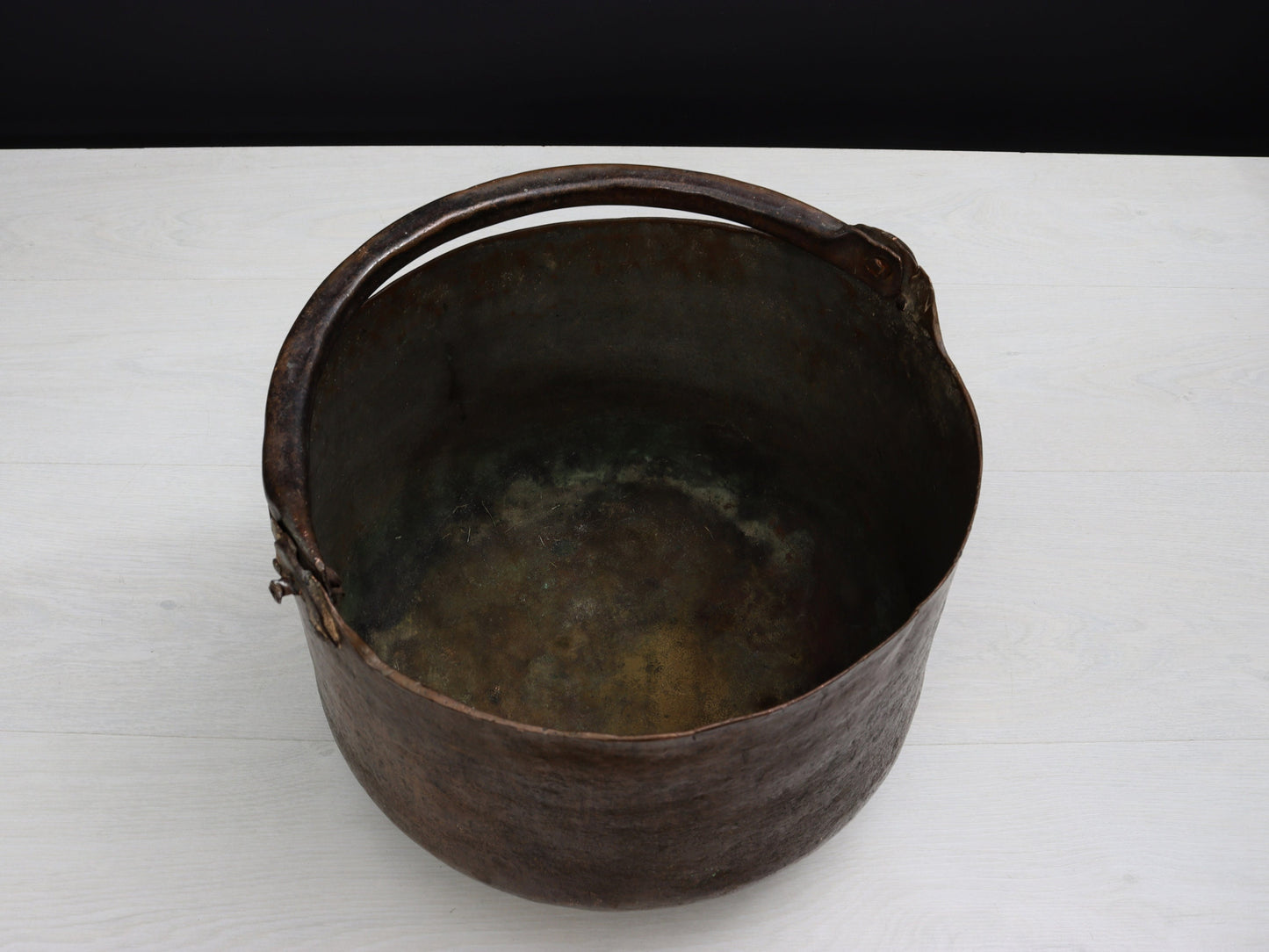 Antique Kettle-Unique Planter | Copper Cauldron-Fireplace Decor | Firewood Basket -Vintage Home Decor