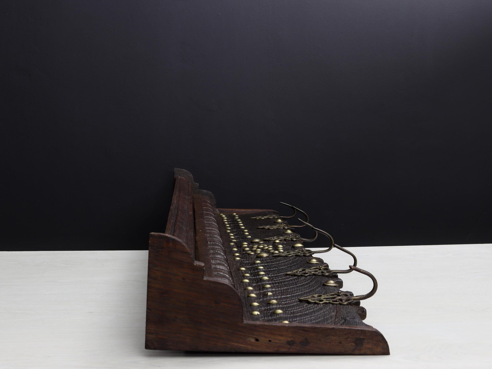 Antique Wall Mounted Coat Rack | Entryway Coat Rack with shelf | Vintage Home Decor