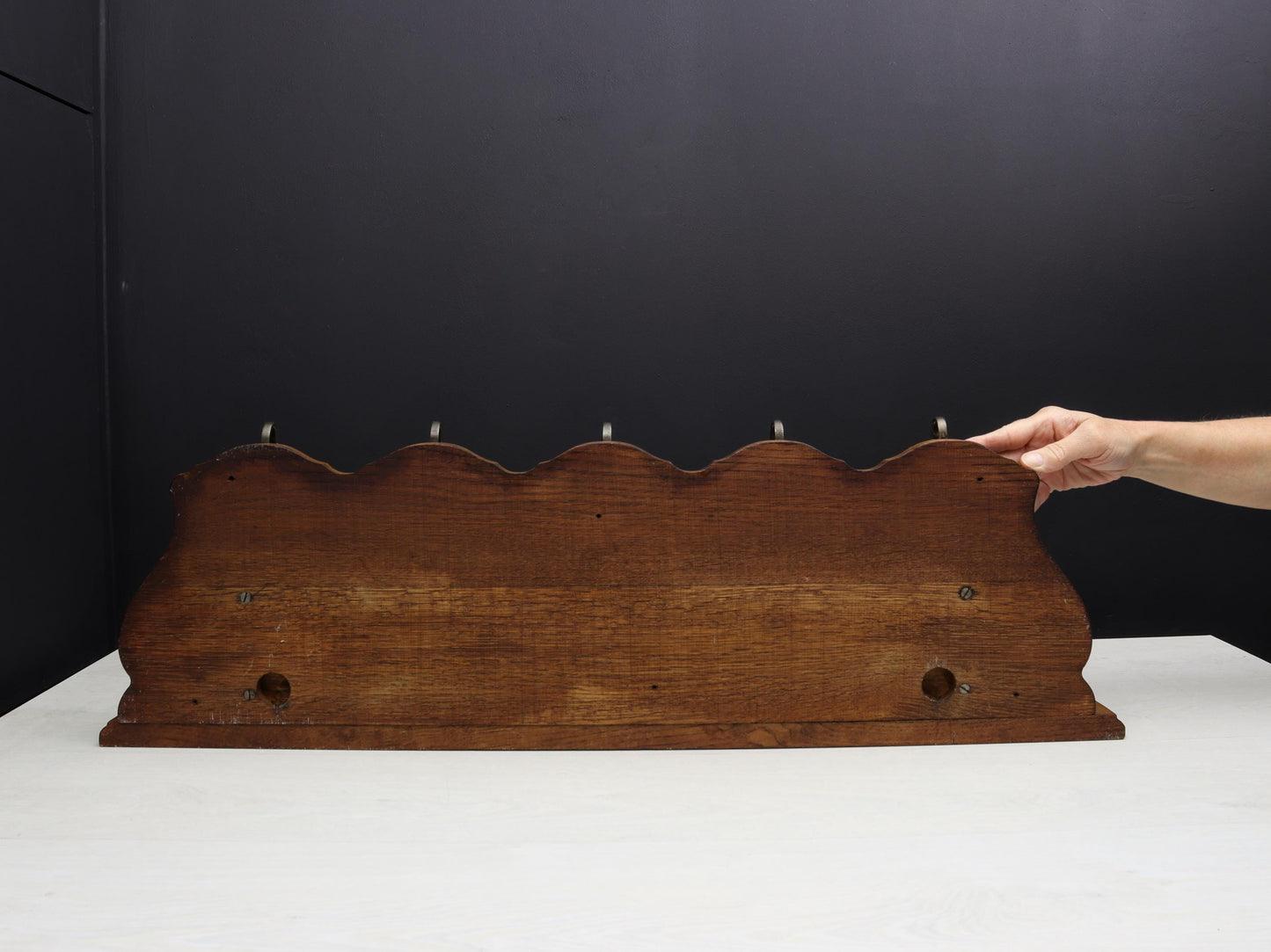 Wall Mount Coat Rack With Shelf | Entryway Coat Rack-Vintage Home Decor | Vintage Wood Coat Rack