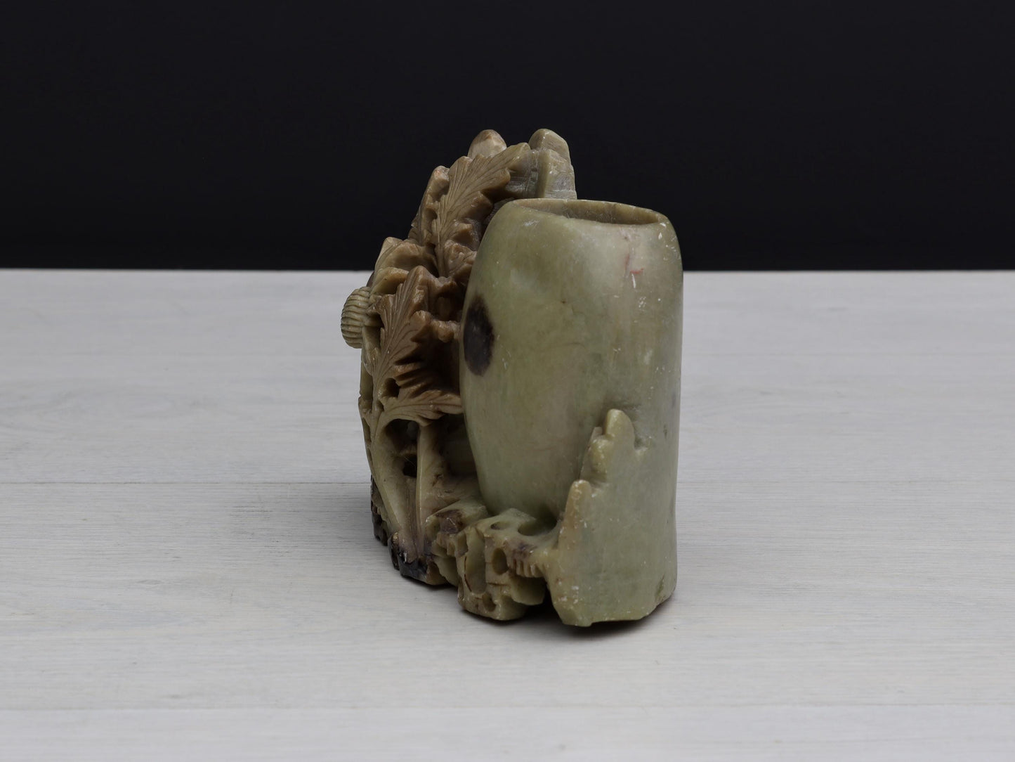 Antique Chinese-Carved Soapstone | Unique Gift Ideas-Wedding Gifts | Vintage Home Decor