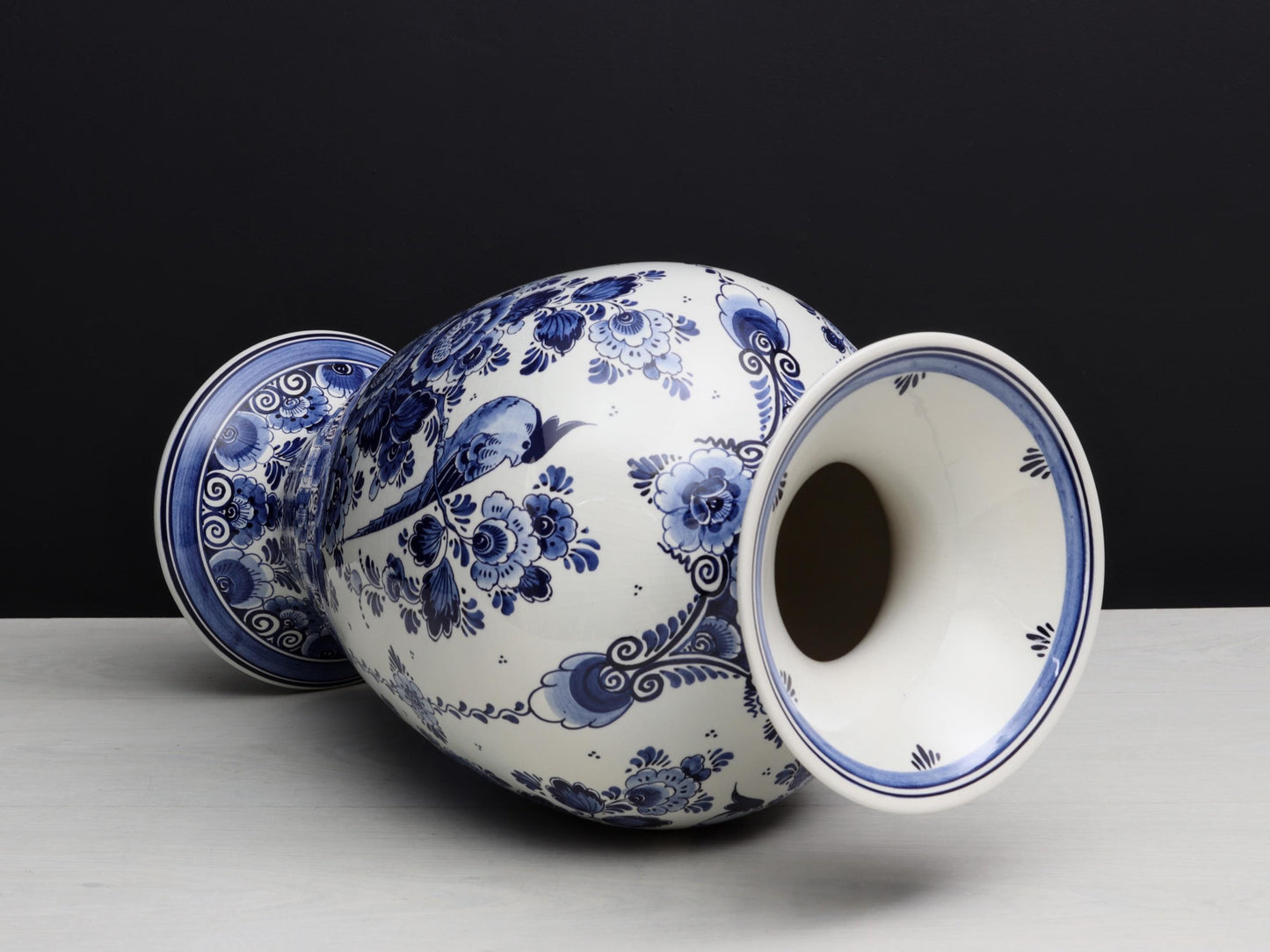 Delft Pottery Blue and White Vase | Umbrella Holder-Entryway Decor | Large Vase-Vintage Home Decor