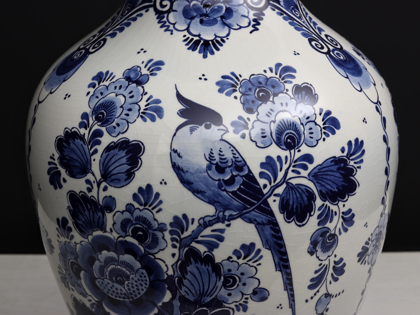 Delft Pottery Blue and White Vase | Umbrella Holder-Entryway Decor | Large Vase-Vintage Home Decor
