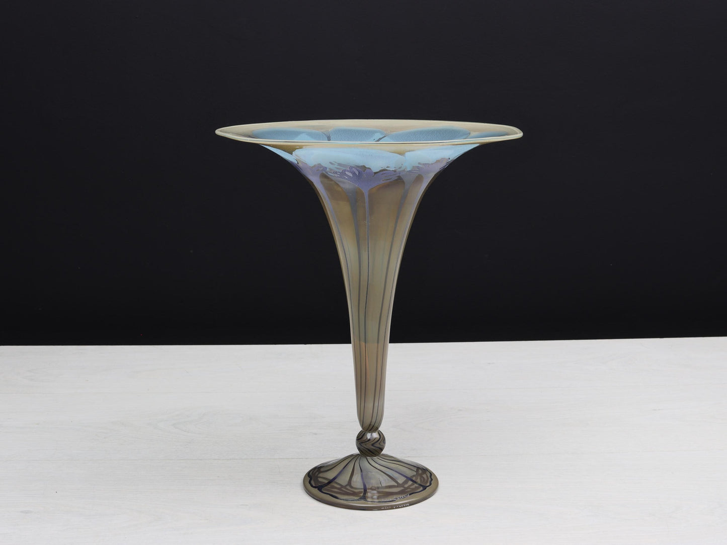 Blown Glass Vase-Vera Walther | Centerpiece Vase-Vintage Home Decor