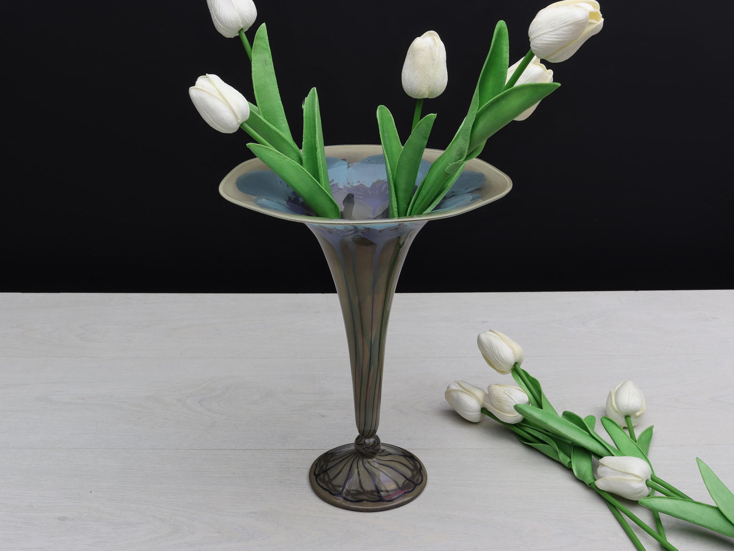 Blown Glass Vase-Vera Walther | Centerpiece Vase-Vintage Home Decor