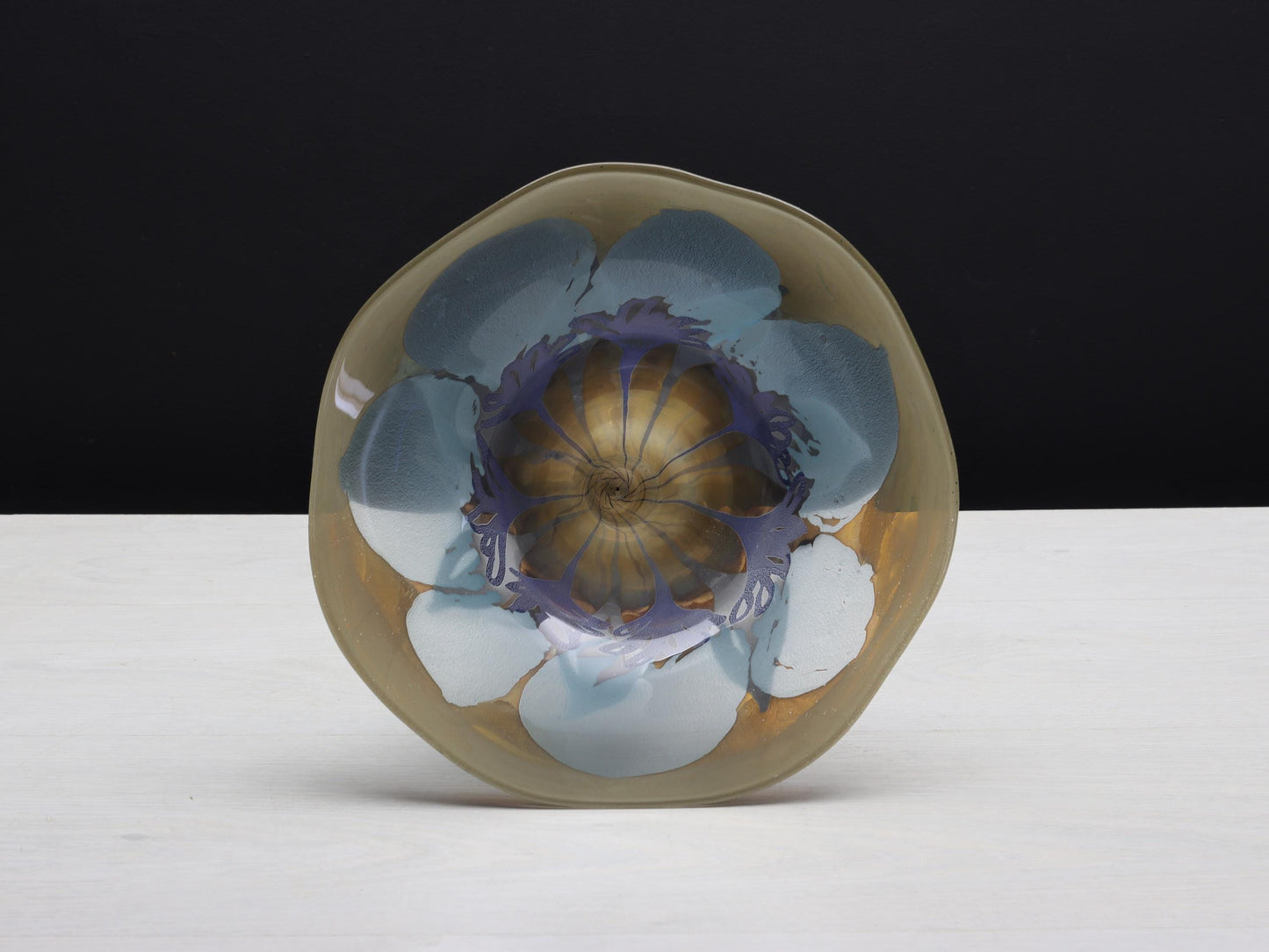 Blown Glass Vase-Vera Walther | Centerpiece Vase-Vintage Home Decor