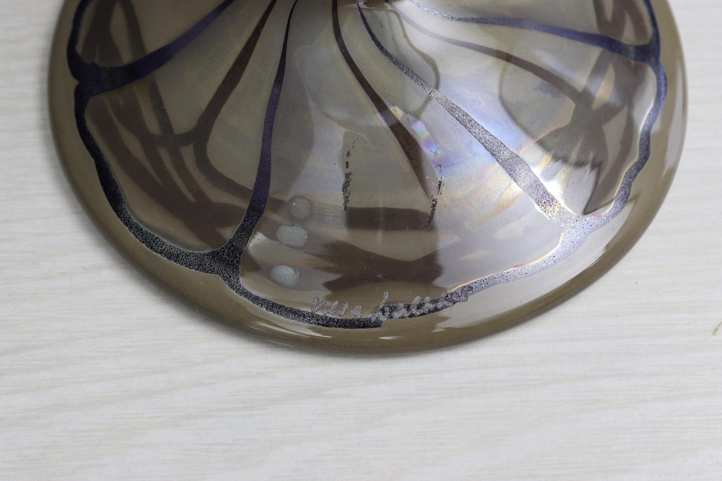 Blown Glass Vase-Vera Walther | Centerpiece Vase-Vintage Home Decor