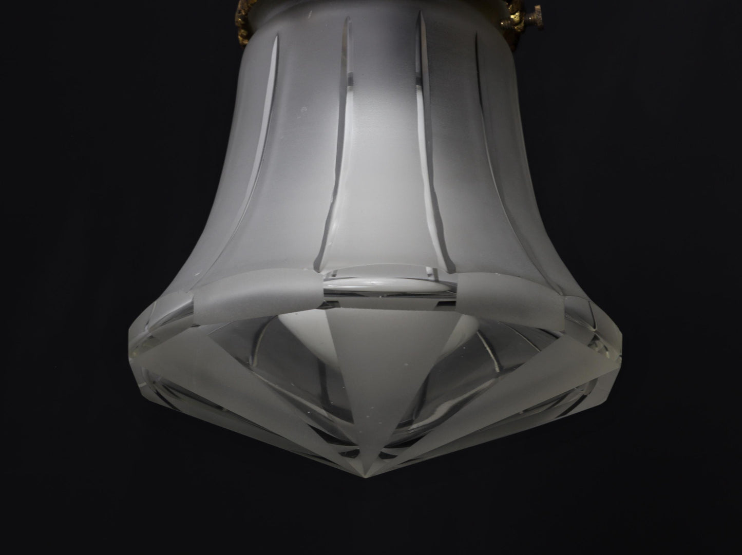 Antique glass Pendant Light| Entryway Lighting Fixture| Brass Pendant Light- Vintage Home Decor