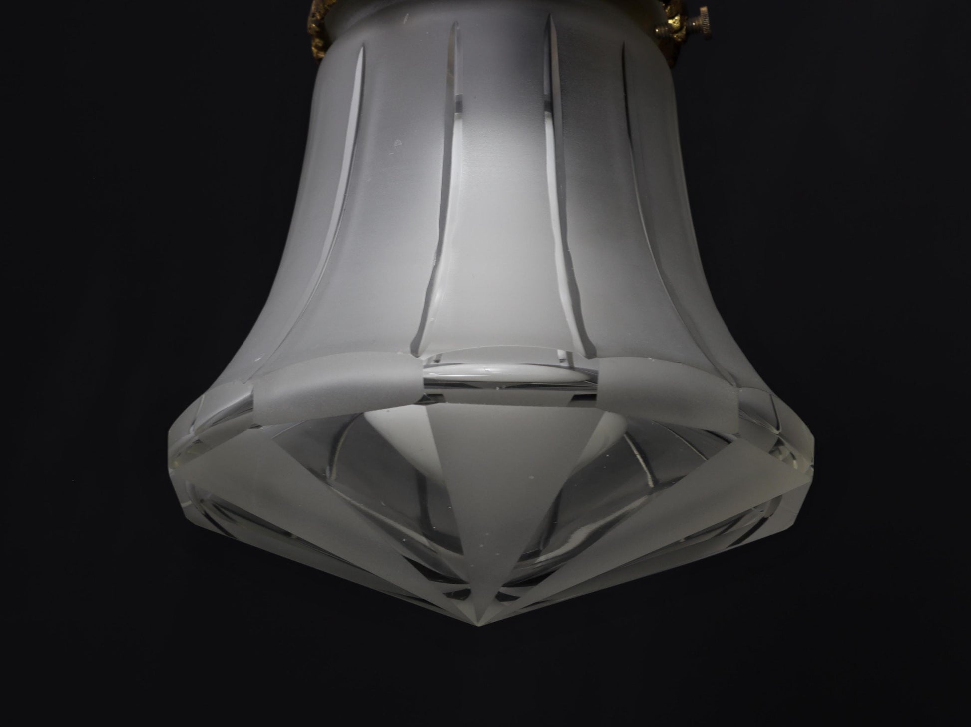 Antique glass Pendant Light| Entryway Lighting Fixture| Brass Pendant Light- Vintage Home Decor