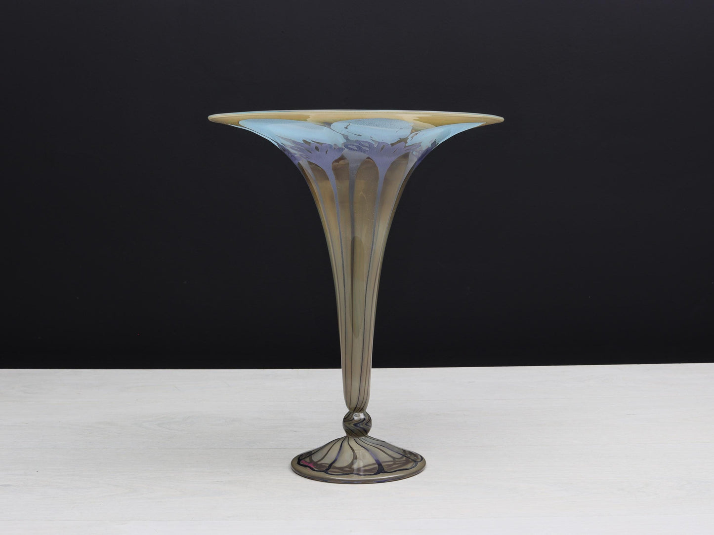 Blown Glass Vase-Vera Walther | Centerpiece Vase-Vintage Home Decor