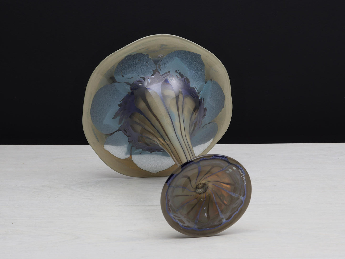 Blown Glass Vase-Vera Walther | Centerpiece Vase-Vintage Home Decor