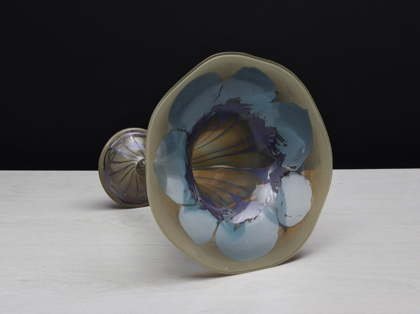 Blown Glass Vase-Vera Walther | Centerpiece Vase-Vintage Home Decor