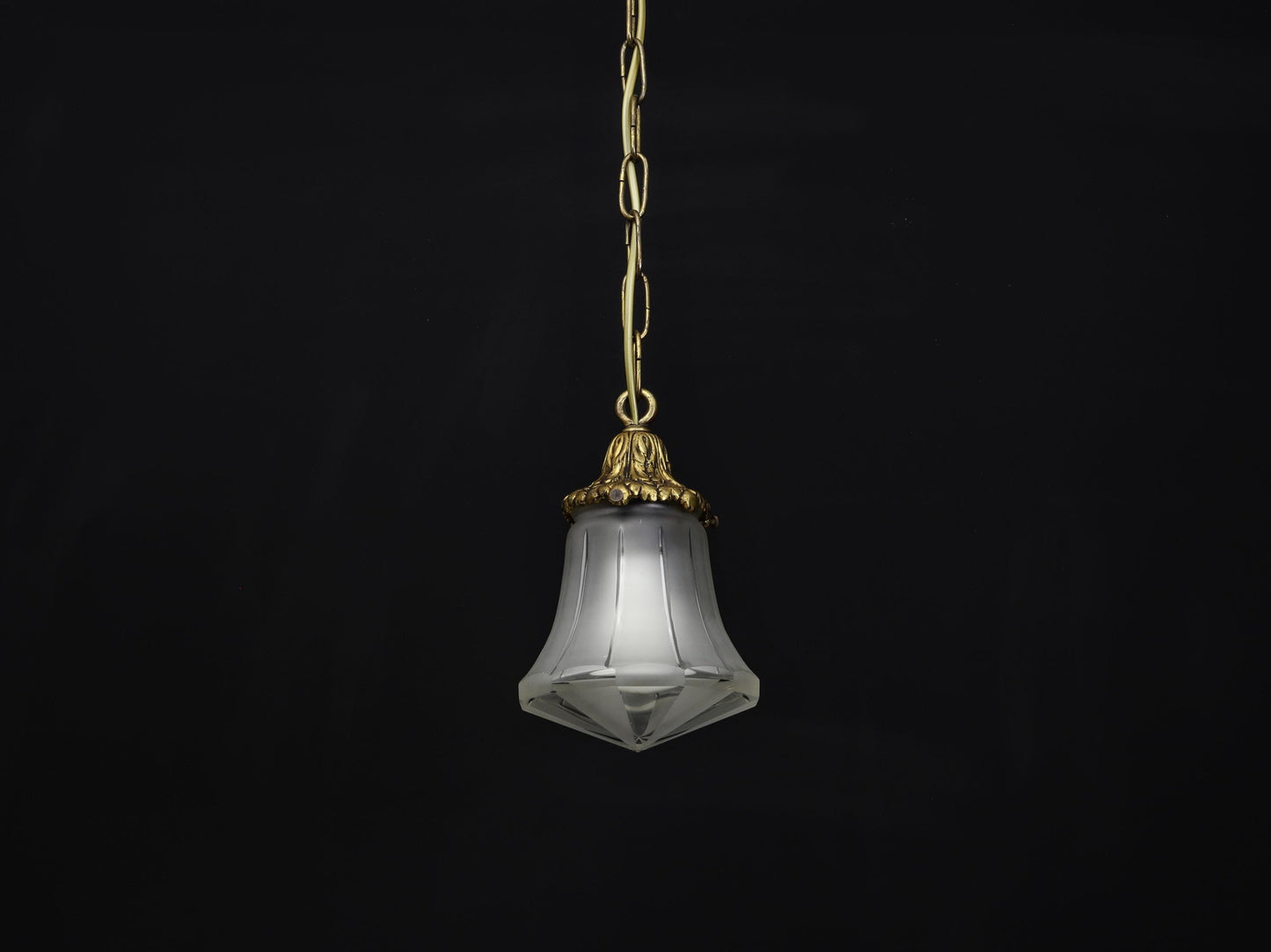 Antique glass Pendant Light| Entryway Lighting Fixture| Brass Pendant Light- Vintage Home Decor