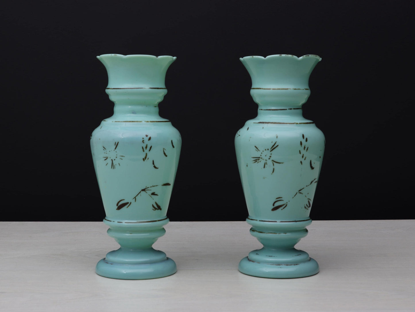 Antique Opaline Vases | Decorative Vase-Vintage Home Decorative | Antique Glass Vases