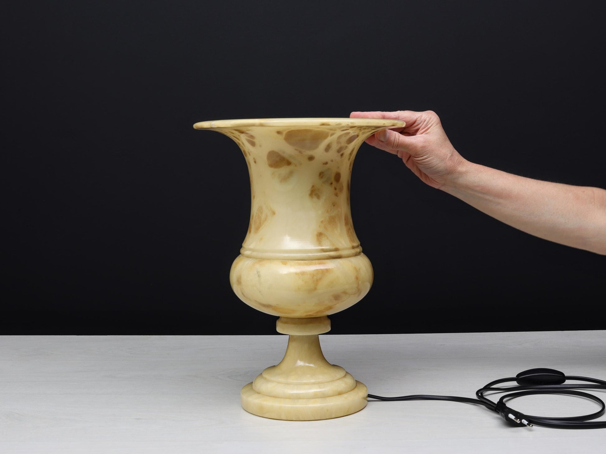 Alabaster Lamp- Unique Vintage Table Lamp | Bedside Accent Lamp | Vintage Home Decor