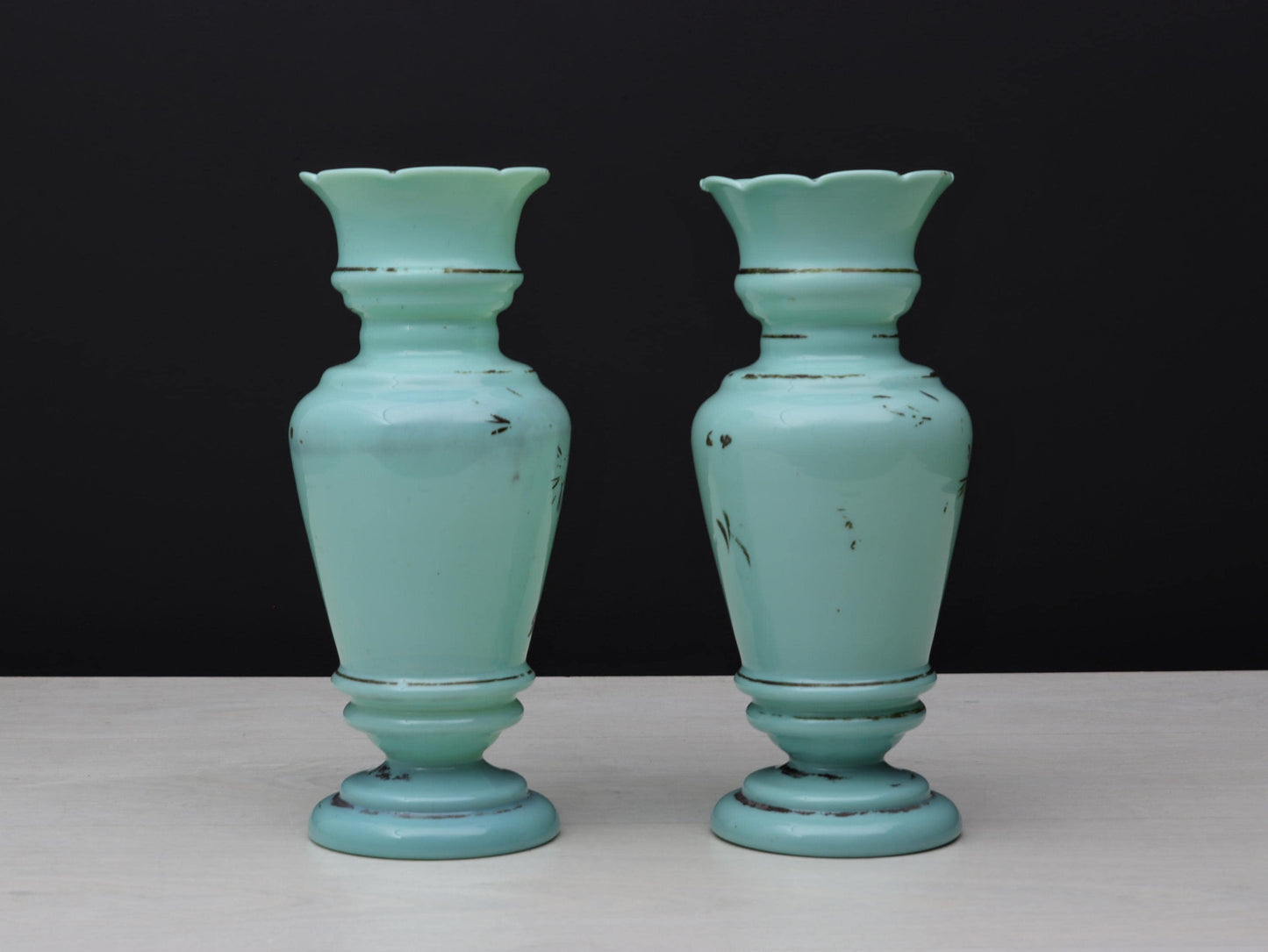 Antique Opaline Vases | Decorative Vase-Vintage Home Decorative | Antique Glass Vases