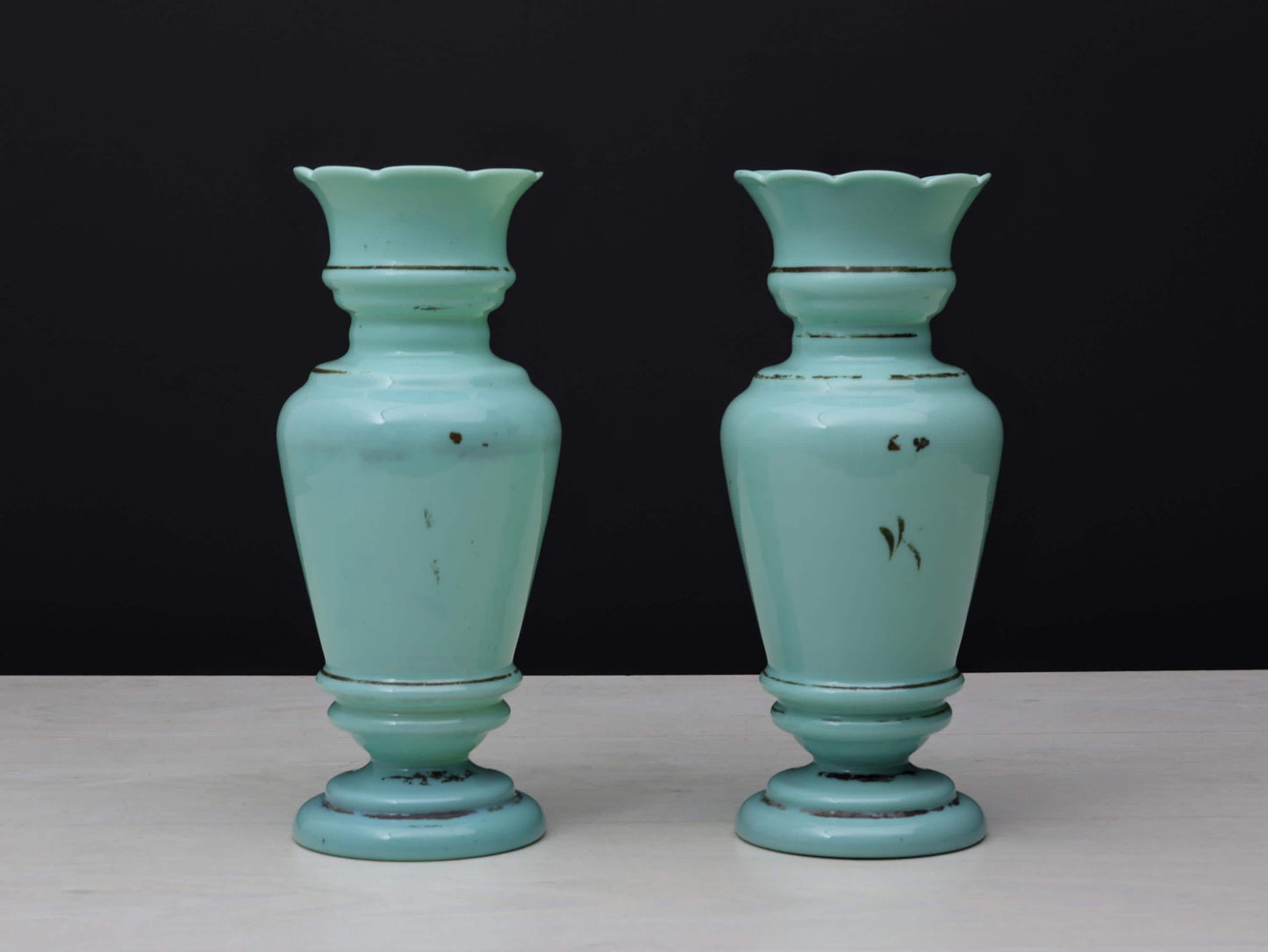 Antique Opaline Vases | Decorative Vase-Vintage Home Decorative | Antique Glass Vases