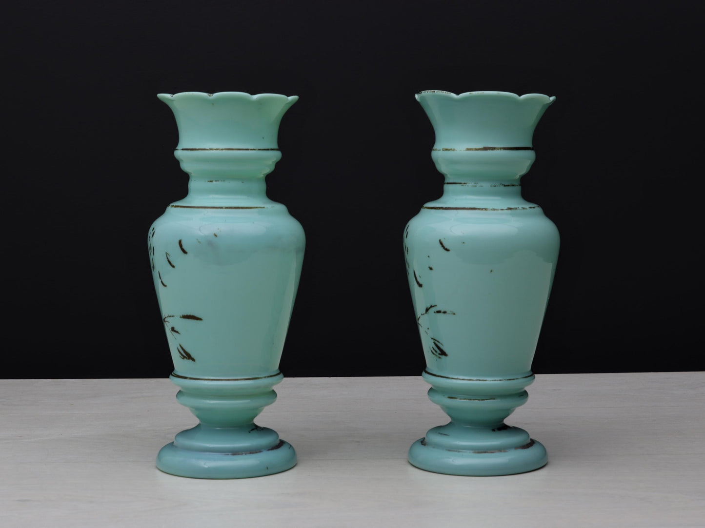 Antique Opaline Vases | Decorative Vase-Vintage Home Decorative | Antique Glass Vases