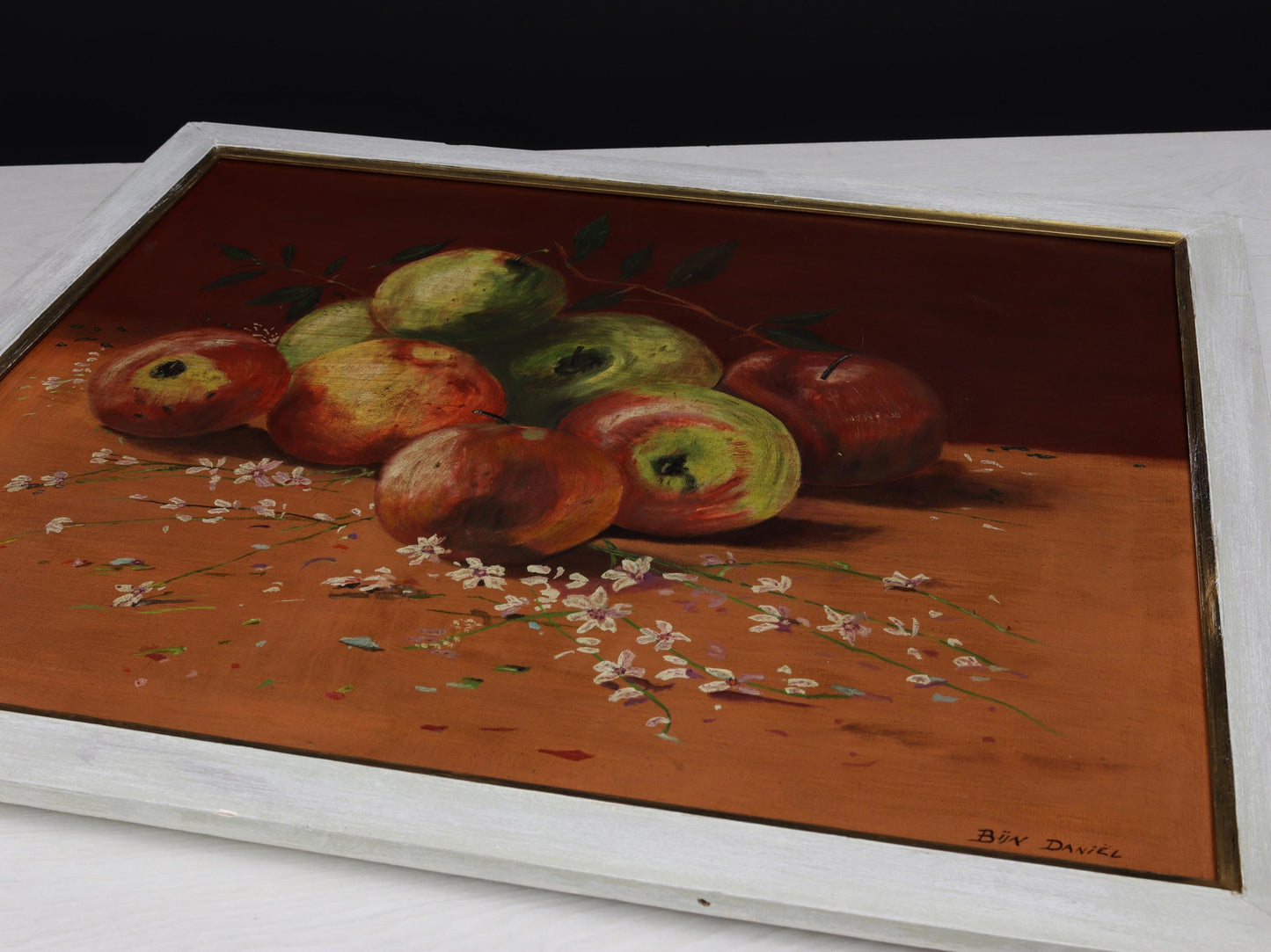 Original Artwork Fruit Painting - Still-Life Apple Painting | European Art, Unique Gift Ideas, Vintage Home Decor