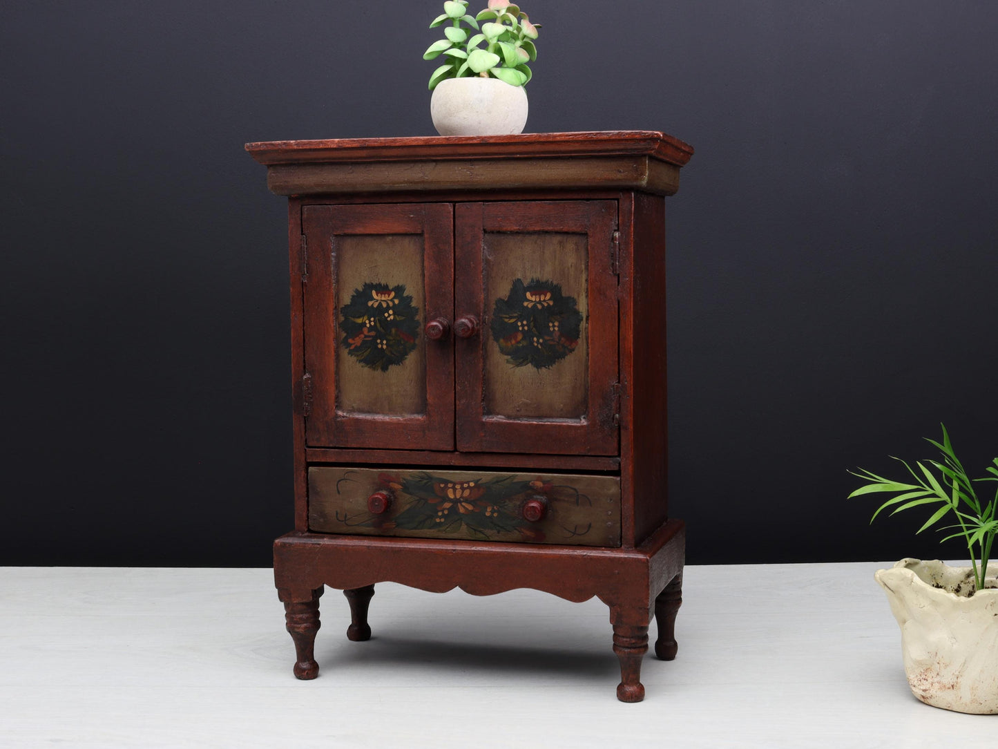 Wooden Vintage Jewelry Box | Bathroom Decor-Small Jewelry Box | Vintage Home Decor