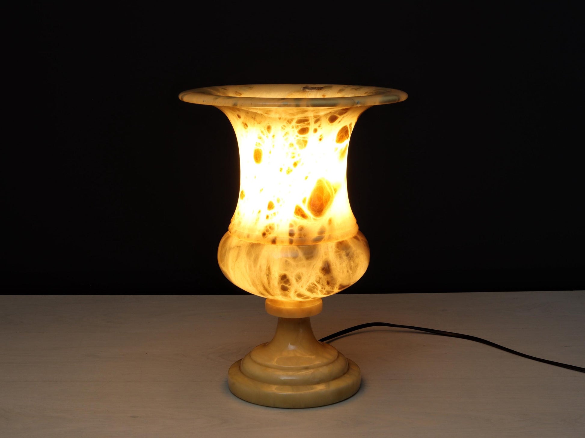 Alabaster Lamp- Unique Vintage Table Lamp | Bedside Accent Lamp | Vintage Home Decor