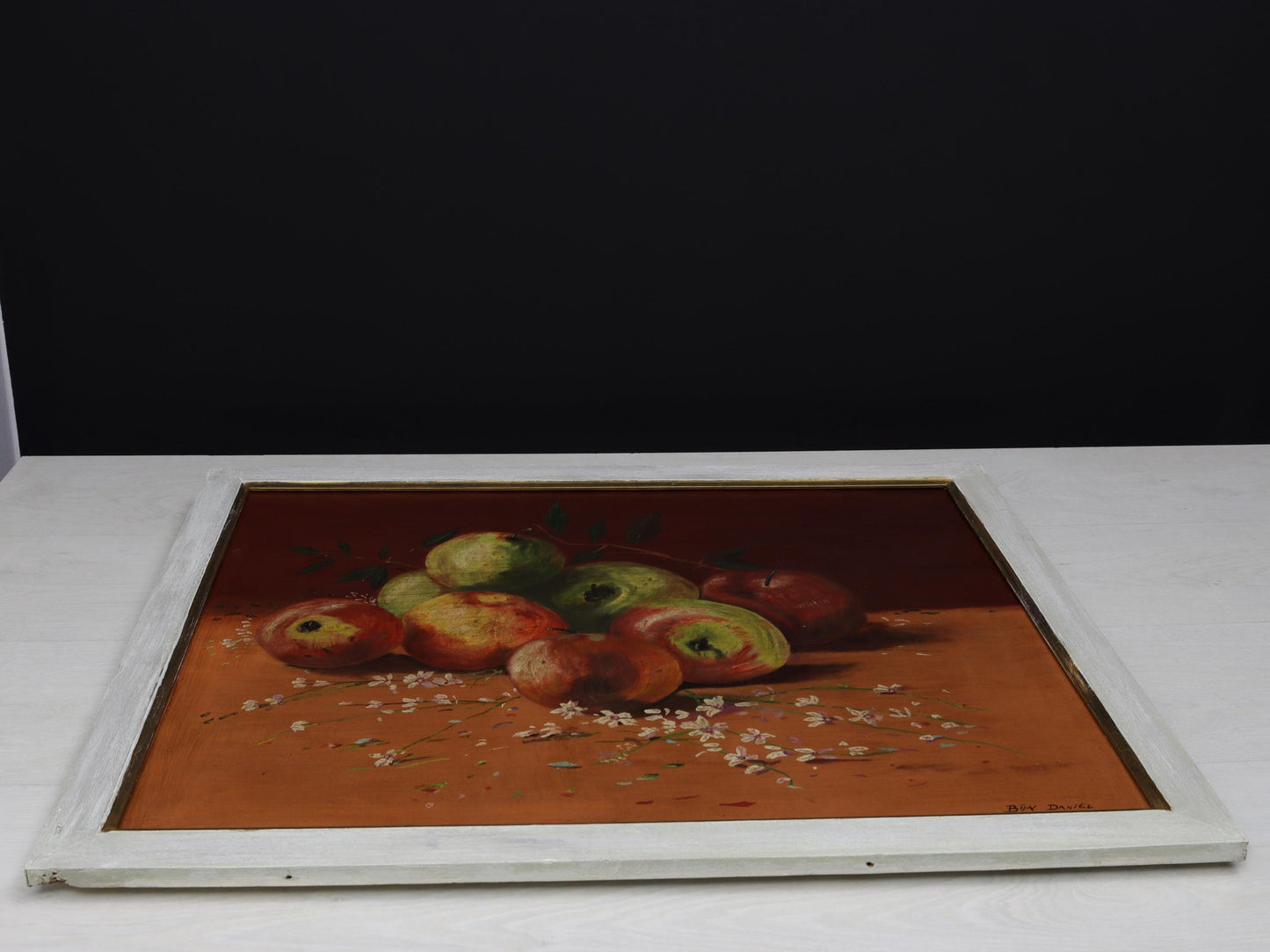 Original Artwork Fruit Painting - Still-Life Apple Painting | European Art, Unique Gift Ideas, Vintage Home Decor