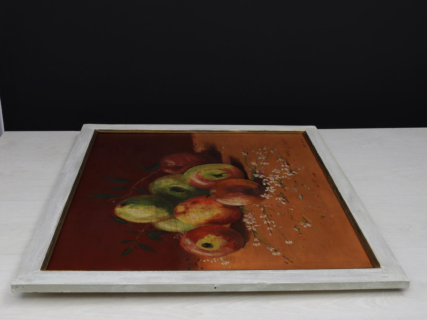 Original Artwork Fruit Painting - Still-Life Apple Painting | European Art, Unique Gift Ideas, Vintage Home Decor