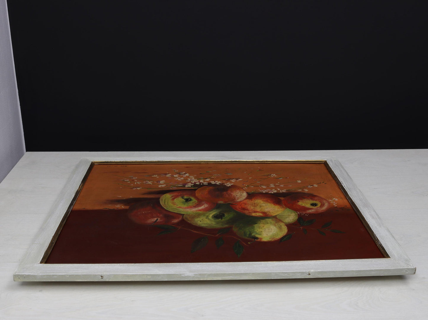 Original Artwork Fruit Painting - Still-Life Apple Painting | European Art, Unique Gift Ideas, Vintage Home Decor