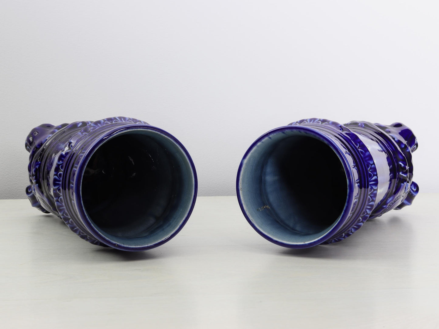 French Antique Cobalt Blue Vases | Unique Gift Ideas -Antique Vases | Vintage Home Decor-Decorative Vases