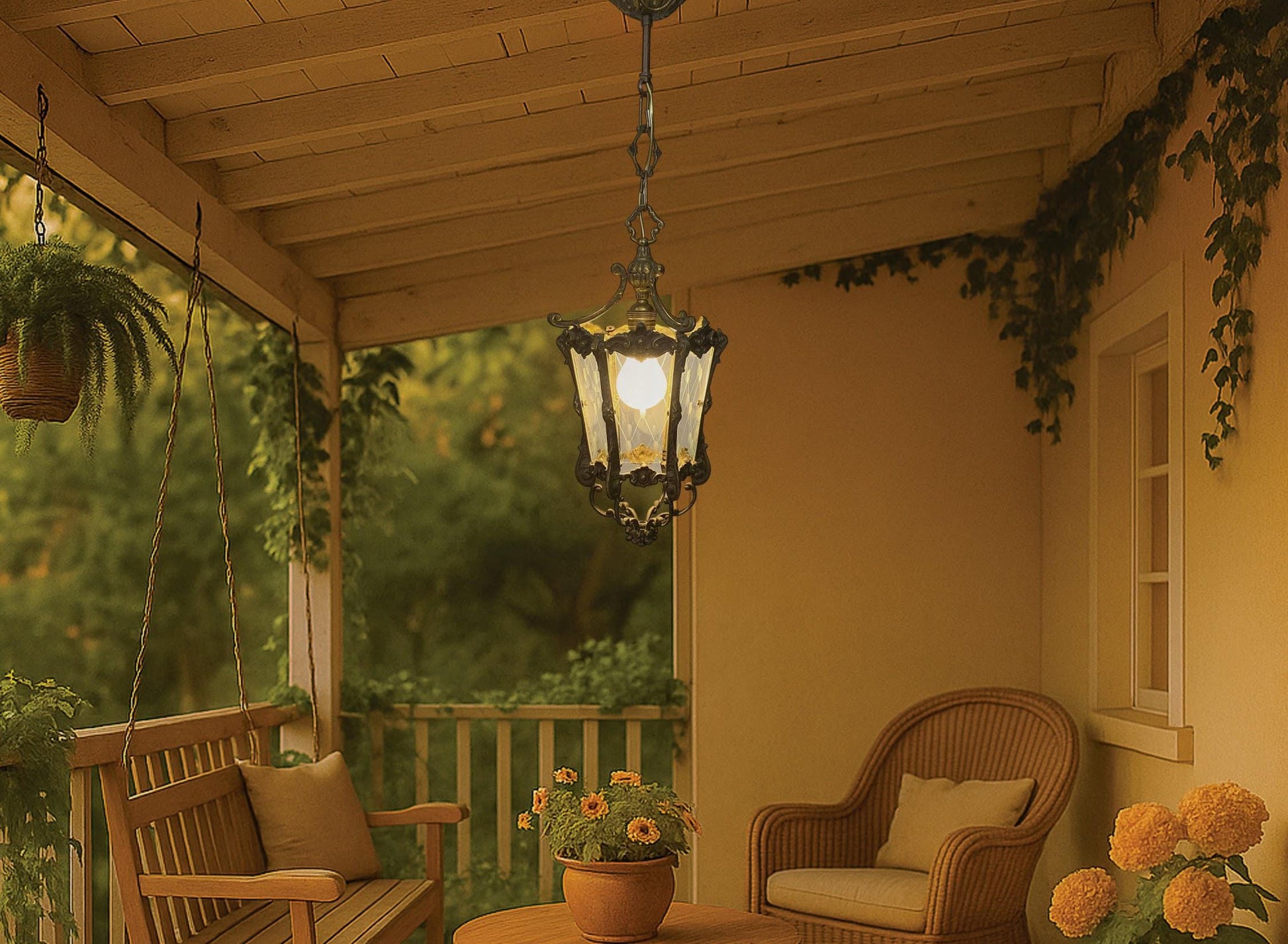 Antique Lighting-Brass Pendant Light | Entryway Lighting-Vintage Home Decor | Glass Pendant Lighting-Hanging Light | Unique Gift Ideas