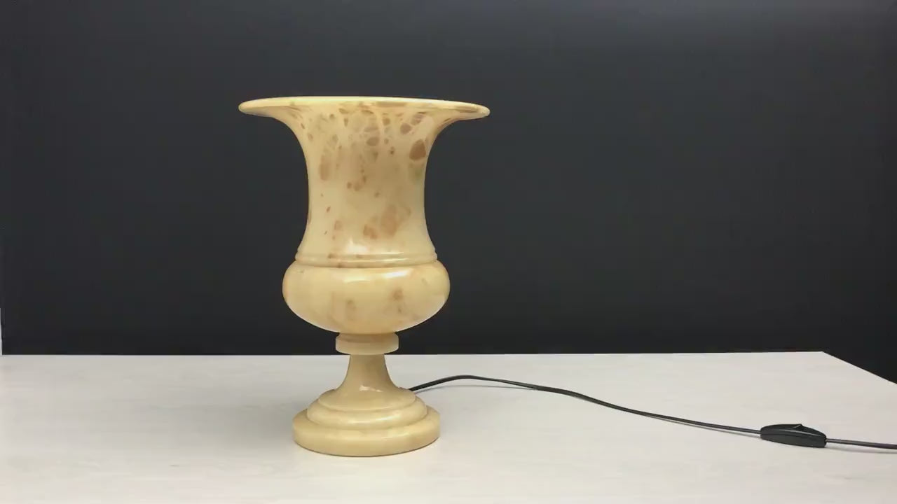 Alabaster Lamp- Unique Vintage Table Lamp | Bedside Accent Lamp | Vintage Home Decor