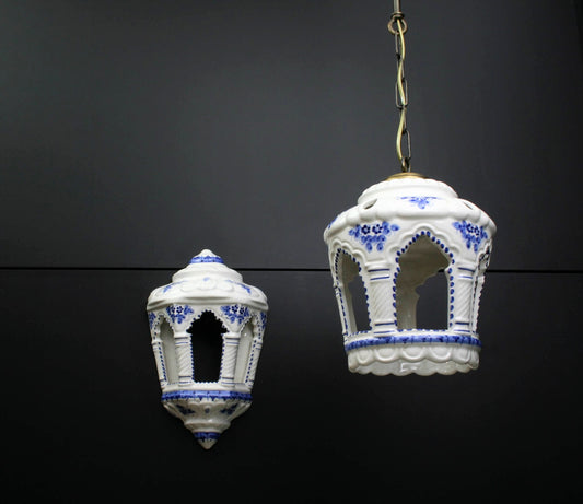 Ceramic Hang Lamp & Wall Decor | Vintage Decor Lighting Fixtures