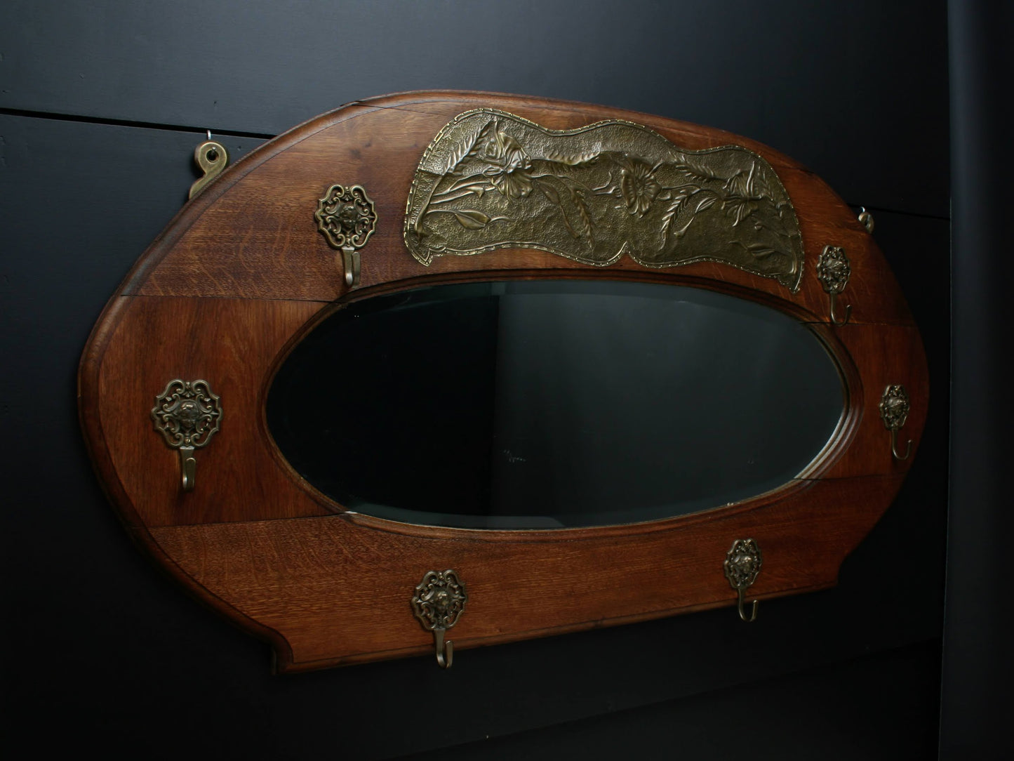 Vintage Mirror Wall Coat Rack