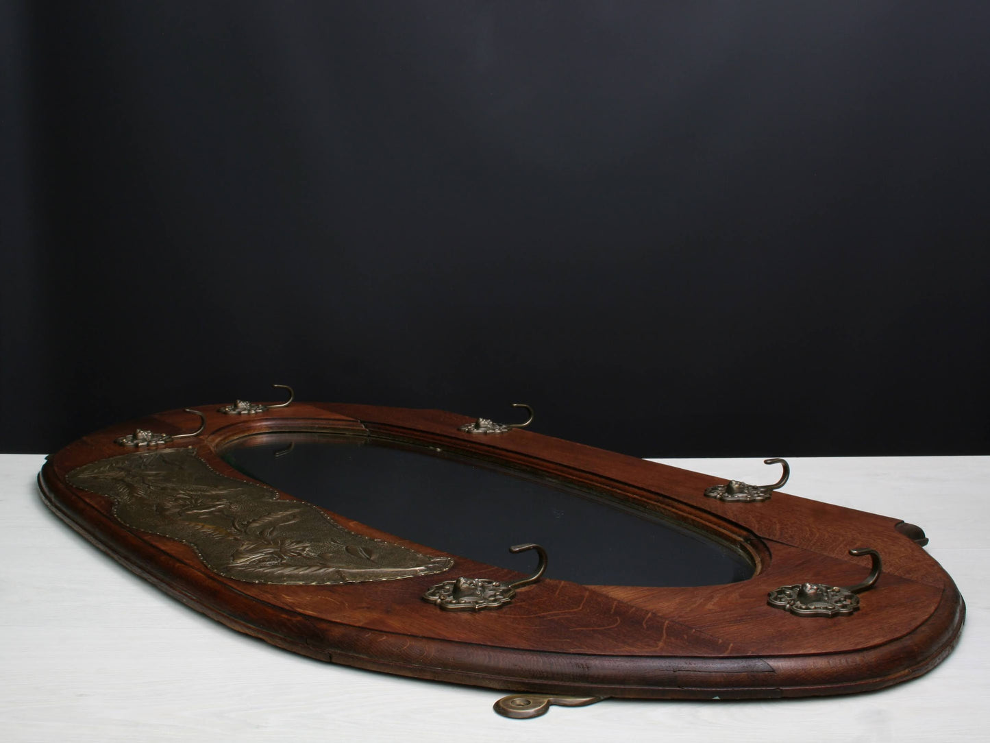 Vintage Mirror Wall Coat Rack