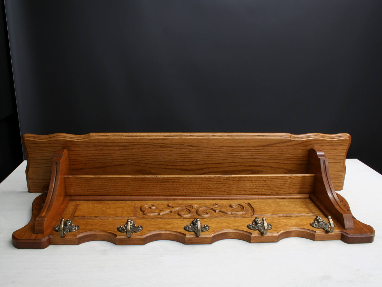 Vintage Coat Rack With Shelf
