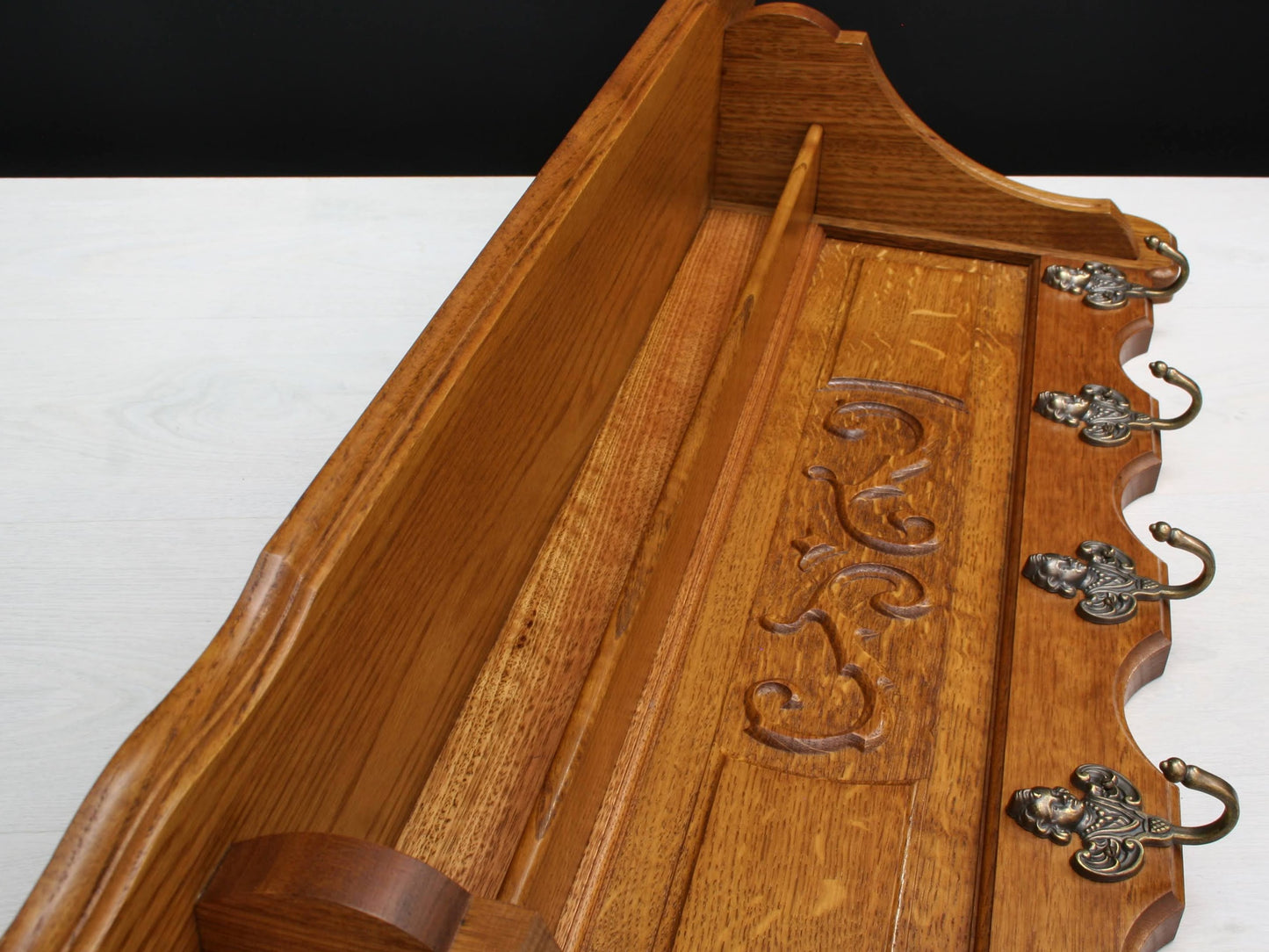 Vintage Coat Rack With Shelf