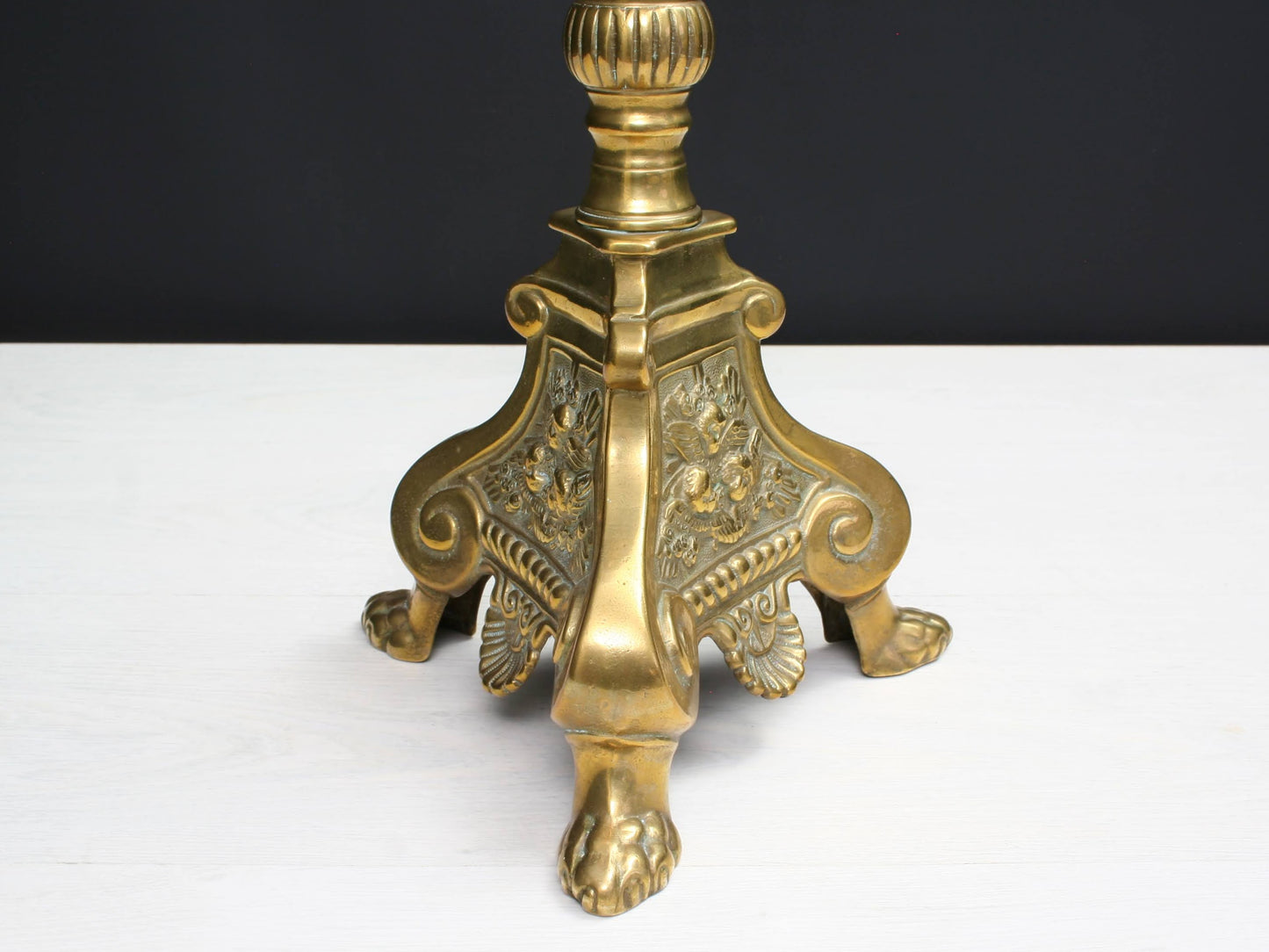 Brass Pillar Candle Holder