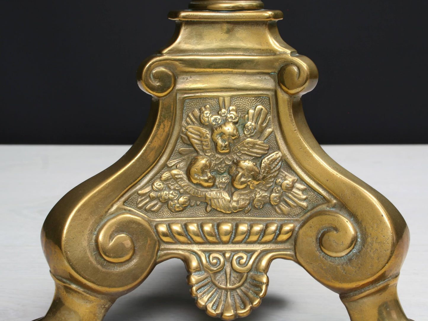 Brass Pillar Candle Holder
