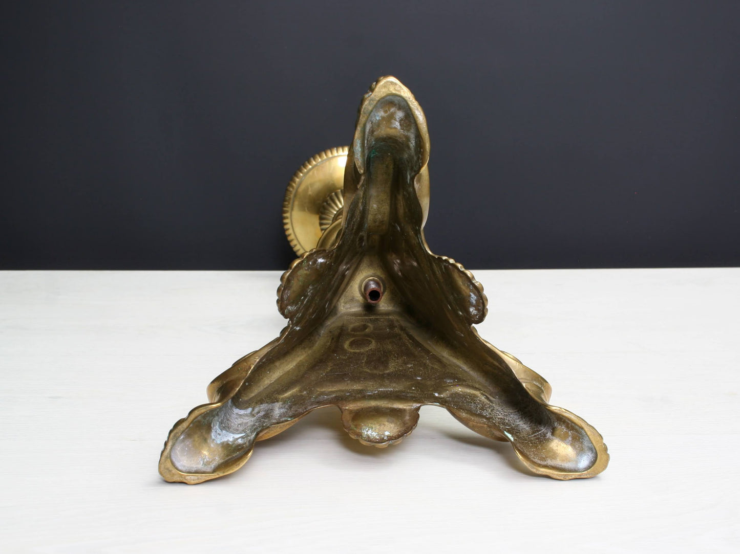 Brass Pillar Candle Holder