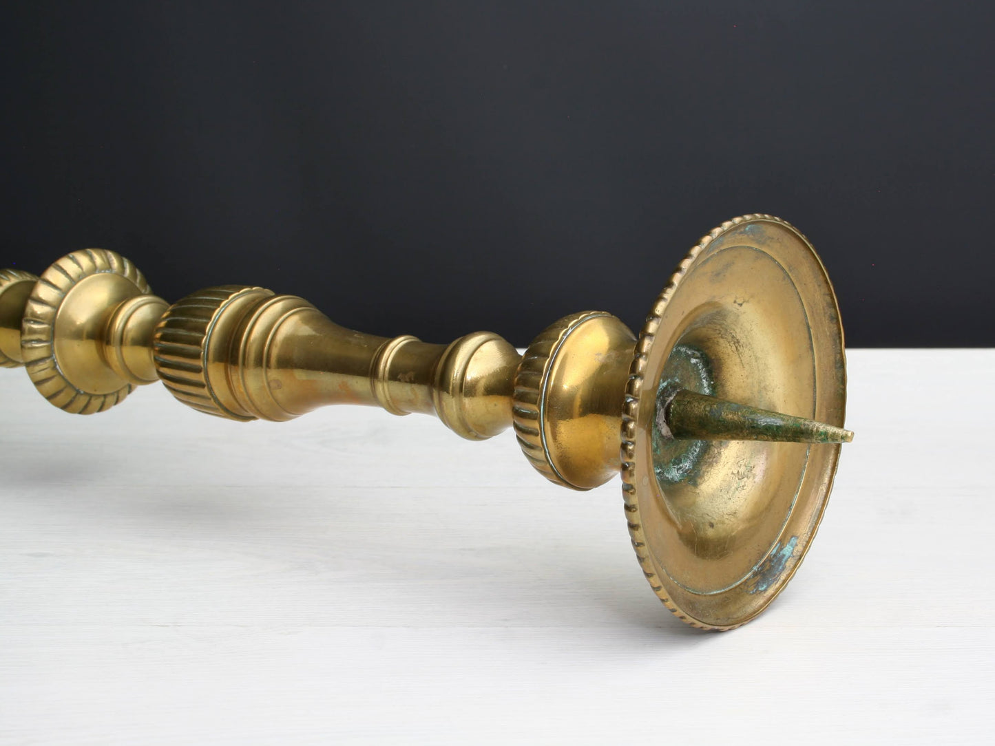 Brass Pillar Candle Holder