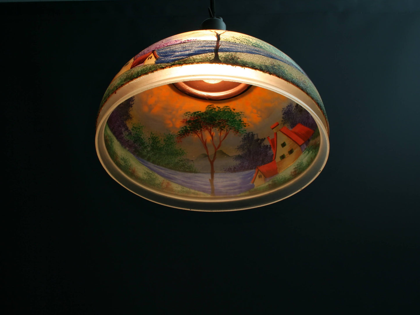 Hand Painted Hanging Light